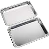 KITCHENATICS Premium Toaster Oven Pan Nonstick Set of 2, 1/8 Sheet Pan for Baking, Small Cookie Sheet Tray, Durable Small Baking Trays for Oven, Aluminum Baking Sheet, Toaster Oven Tray, 9.5 x 6.5 IN