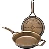 Stargazer 10.5-Inch Cast Iron Skillet | Made in USA, Seasoned, Even Heat Distribution, Easy to Clean, Smooth Nonstick Finish for Grilling, Frying, Sauteing, Searing, Baking