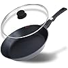 Frying Pan Nonstick Skillet Cookware: Skillet 12-inch Nonstick with Lid Stainless - Non Stick Cooking Frying Pan Induction Compatible - Handle Cool PFOA-Free for Home Camping Kitchen Party Outdoor