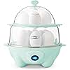 DASH Deluxe Rapid Egg Cooker for Hard Boiled, Poached, Scrambled Eggs, Omelets, Steamed Vegetables, Dumplings & More, 12 capacity, with Auto Shut Off Feature - Aqua