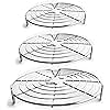 KITCHENATICS Round Cooling Racks for Cooking & Baking, Stainless Steel Steamer Rack, Canning Rack, Cake Cooling Rack - Circle Wire Cooling Rack for Air Fryer, Instapot, Cake Pans - 3PC 7.5", 9", 10.5"