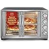 Elite Gourmet ETO-4510M French Door 47.5Qt, 18-Slice Convection Oven 4-Control Knobs, Bake Broil Toast Rotisserie Keep Warm, Includes 2 x 14" Pizza Racks, Stainless Steel