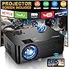 5G WiFi Bluetooth Native 1080P Projector[Projector Screen Included], CEBORY 15000LM Full HD Movie Projector, 300" Display Support 4k Home Theater,Compatible with iOS/Android/PC/TV Stick/HDMI/USB