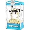 Big Bambino Popcorn Machine - Old-Fashioned Popcorn Maker with 4-Oz Kettle, Measuring Cups, Scoop, and Serving Cups by Great Northern Popcorn (Blue)