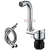 Camper Faucet Folding Faucet RV Water Tap Cold and Hot Water 360 Degree High-end Kitchen Sink Faucet Spout Dual Knob Handles Brass Constructed & Chrome Polished G1/2