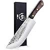 DRAGON RIOT Hand Forged Butcher Knife Cleaver 7.5 Inch High Carbon Steel Meat and Vegetable Cleaver Knife Full Tang Sharp Chef Knife for Kitchen Camping and BBQ