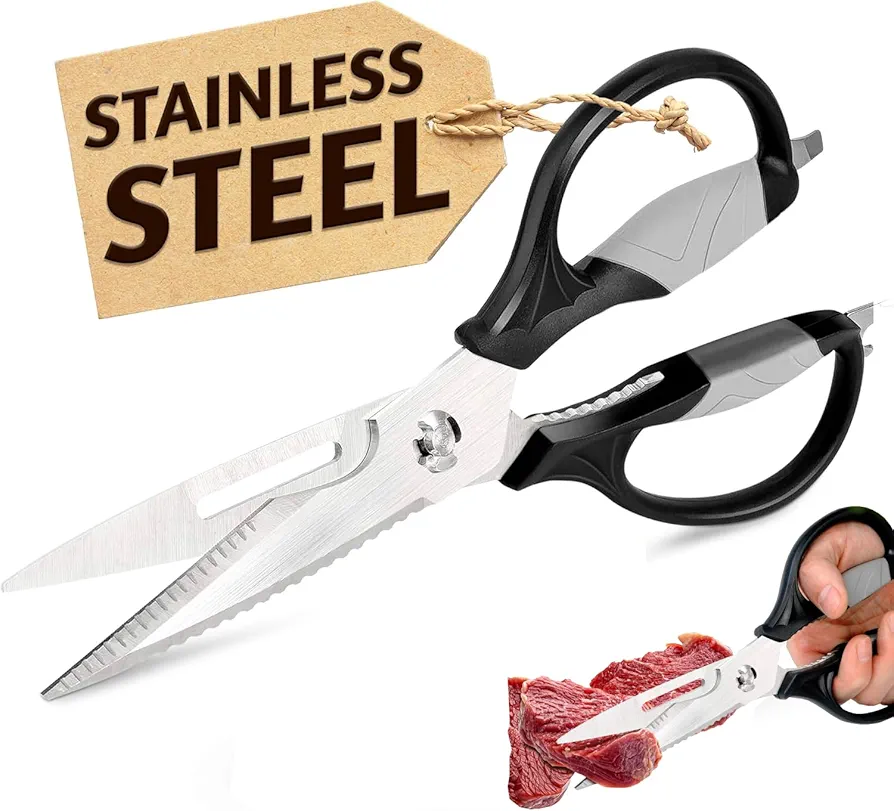 Kitchen Scissors for Food - Kitchen Scissors All Purpose Heavy Duty Kitchen Shears Poultry Shears Chicken Meat Cutting Scissors Kitchen Scissors Heavy Duty - Kitchen Salad Scissors for Chopped Salad