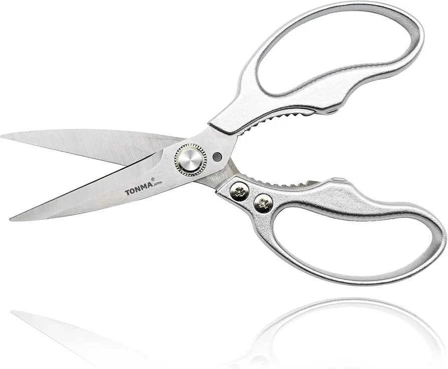 Heavy Duty Kitchen Scissors All Purpose [Made in Japan] Stainless Steel Kitchen Shears, Japanese Poultry Shears for Herbs, Chicken, Food, Garden, Office, Crafting, Leather, Fabric