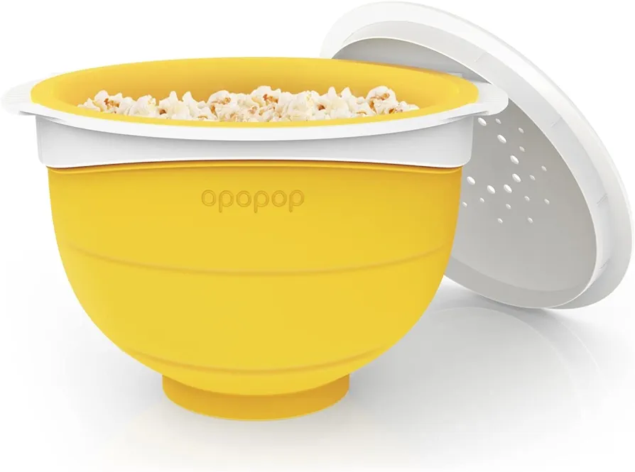 Opopop Silicone Popcorn Popper - Microwave Popcorn Maker Collapsible Bowl, BPA-Free and Dishwasher Safe