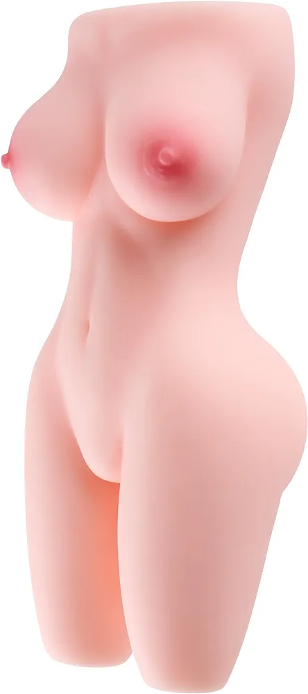 Sex Doll Male Masturbator, 1.2LB Small Male Stroker with Realistic Textured Vagina, Female Torso Adult Sex Toys with Big Boobs and Ass, Pocket Pussy Toy for Men