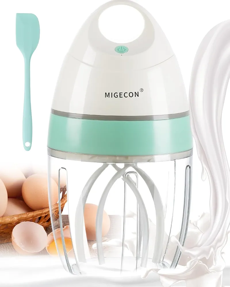 MIGECON Stand Mixer,kitchen mixer,Electric Egg Beater,Electric Cream Mixer,Shampoo & dogs Body Wash Foam Whipper,Portable rechargeable automatic mixer.