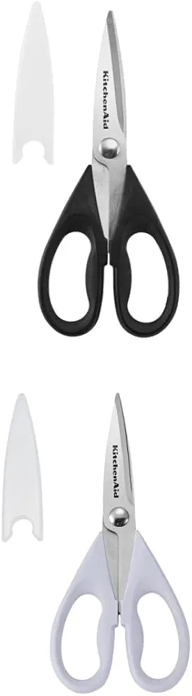 KitchenAid All Purpose Shears with Protective Sheath, One Size, Black & KitchenAid All Purpose Kitchen Shears, One Size, Lavendar Cream