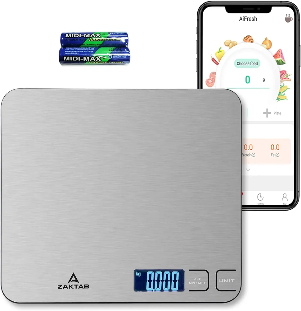 Food Scale with Nutritional Calculator, 1g/33lb- Digital Kitchen Scale for Food Grams and Ounces | Smart Meal, Baking, Cooking and Diet Control