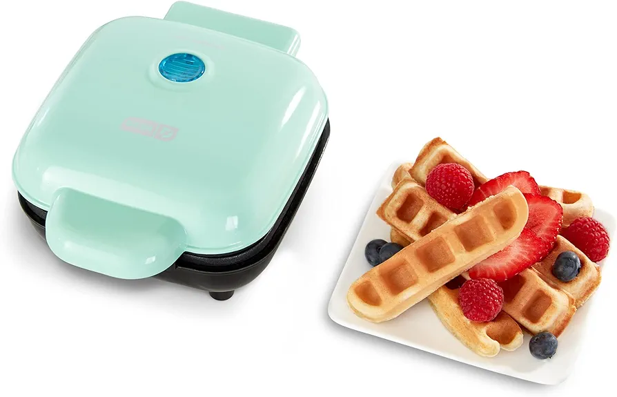 DASH Mini Waffle Stick Maker 4 inch, Aqua