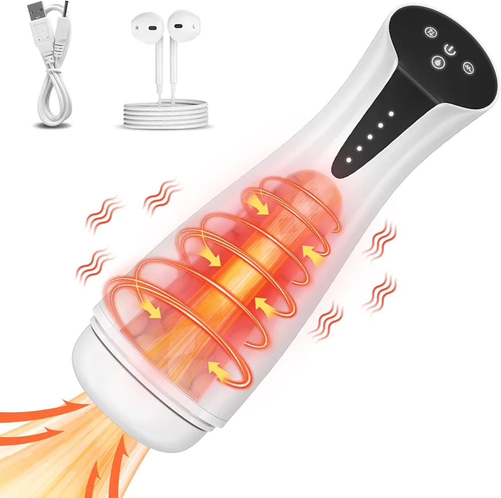 Automatic Male Masturbator: with 5modes Sucking Vibration Blowjob Sex Machine Sucking Male Sex Toys for Men Heating Fake Pocket Pussy Male Hands Free Stroker Mens Adult Toys