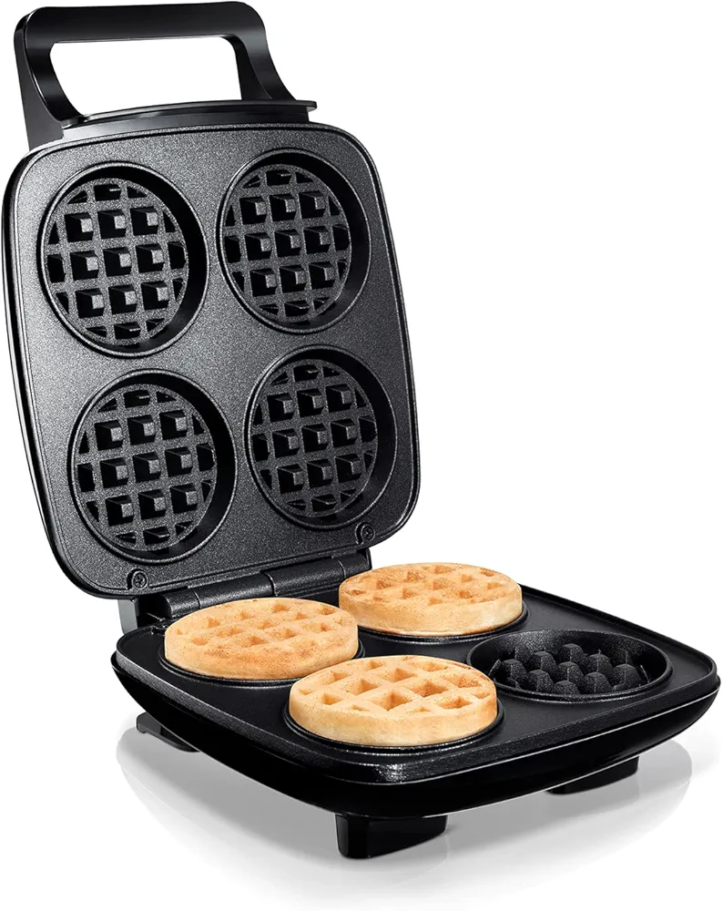 mywaffle Classic Waffle & Chaffle Maker - For Breakfast, Churro, Keto, Belgian and Dessert Waffles - Non-Stick Surface, Extra Deep Plates and Easy to Clean, Perfect for Individuals and Families