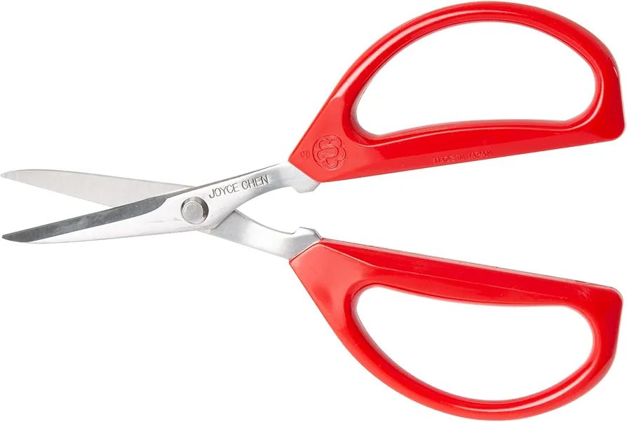 Joyce Chen Original Unlimited Kitchen Scissors All Purpose Kitchen Shears With Comfortable Handles, Red