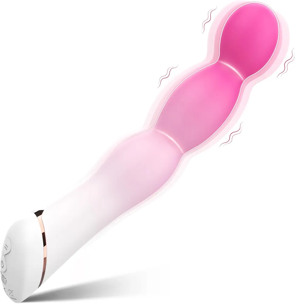 Sex Toys for Men, Vibrating Anal Beads, Silicone Prostate Massager Vibrator, Adult Sex Toy with 9 Vibration Modes, Waterproof G-spot Stimulator for Women Couples