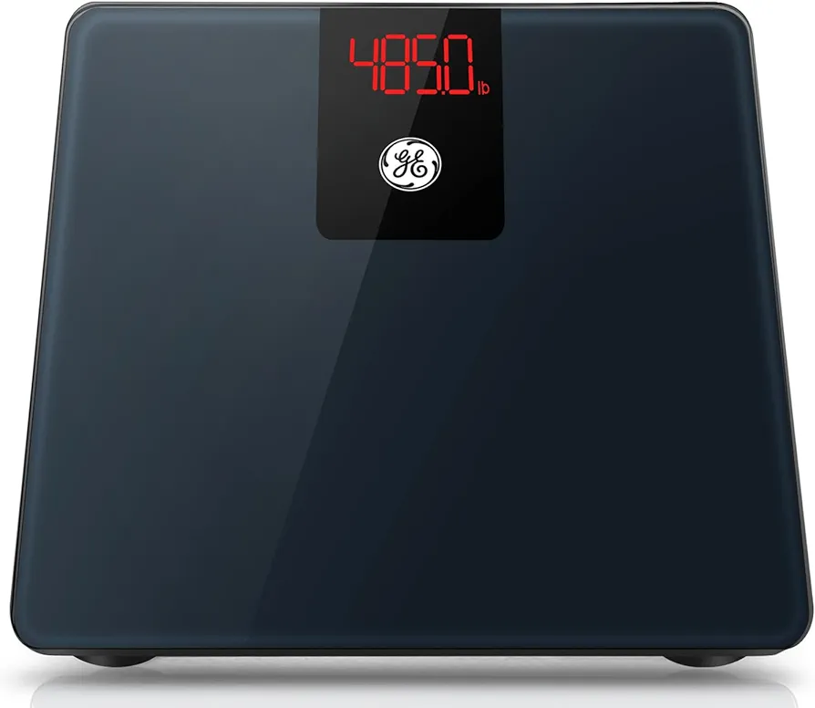 GE Bathroom Scale Body Weight: Digital BMI Weight Balance Scales FSA HSA Eligible Heavy Duty Measuring Scale for People Accurate Bluetooth Weighing Scale Electronic Weigh Scales, Black