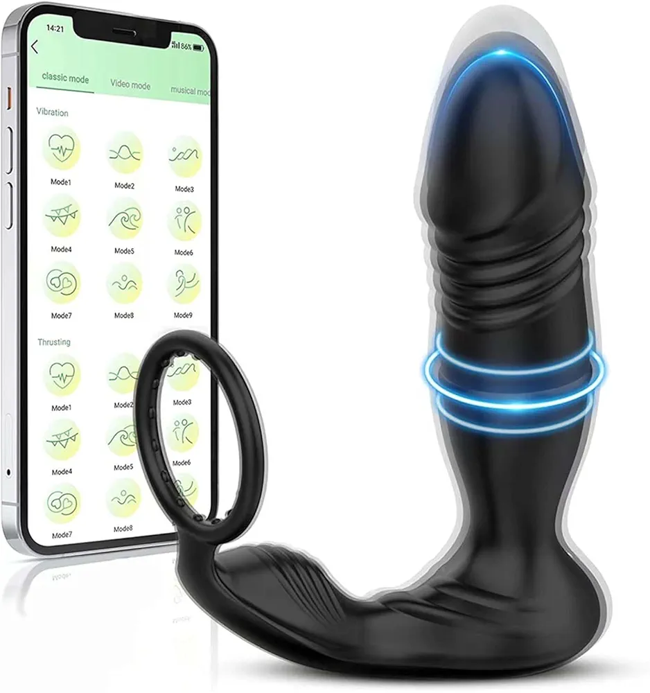 5.95 inches Special Silicone Massagers Kit with Water Resistant Play in Anywhere You Like (Black) for Man, Rechargeable Cordless Body Prostrate Massager with 9 Modes for Men Relax Massaging -cmjt3