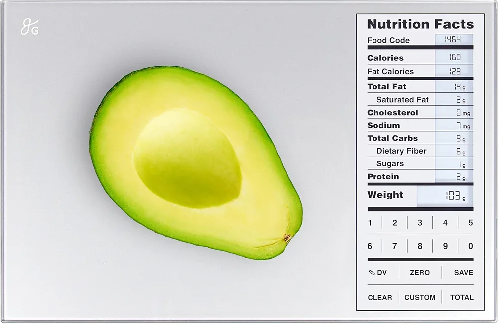 Nutrition Scale by Greater Goods, Food Grade Glass, Calorie Counting Scale, Meal Prep Scale, and Weight Loss Scale, Silver