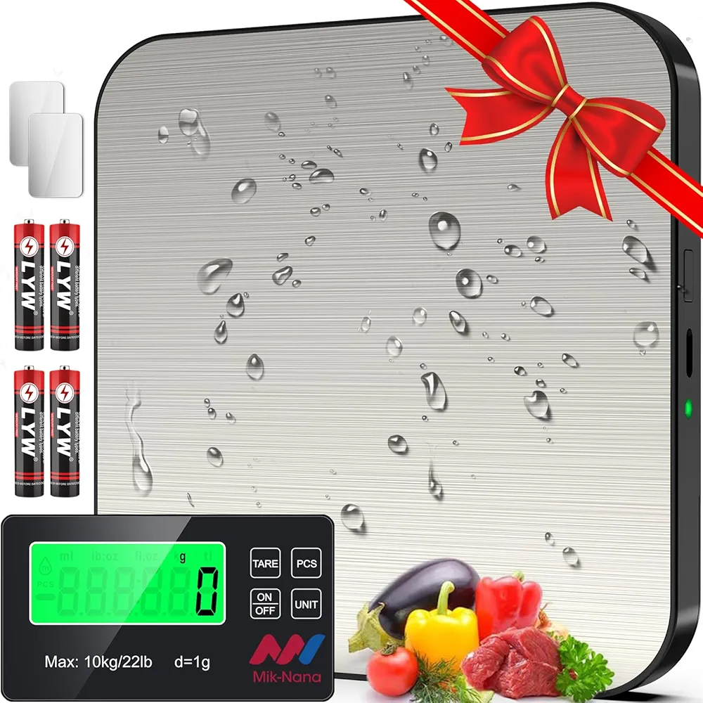 Mik-Nana Food Scale, 2024 Newly Split Designed Kitchen Scale, 22lb Digital Food Scale Weight for Baking Cooking Meal Prep Package, 1g/0.1oz Precise Graduation, 7 Units with Tare Function