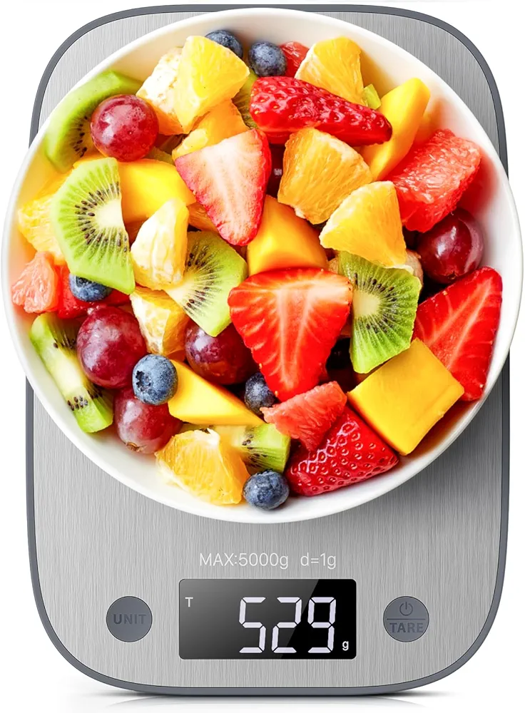 SIMPLETASTE Digital Food Kitchen Scale, Measures in Grams and Ounces for Baking, Cooking, Weight Loss for Healthy Diet, 304 Stainless Steel