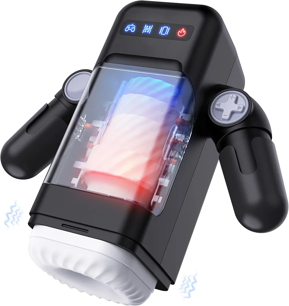 Automatic Male Masturbator, AMOVIBE Male Masturbators Cup with 10 Thrusting & Vibration Modes, Sex Toys for Men with Heating Function, Automatic Stroker with Phone Holder, Adult Sex Toys & Games