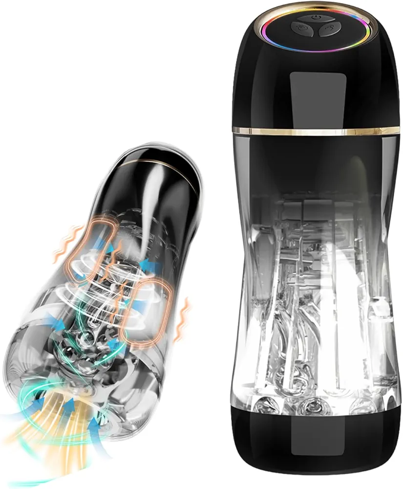 Sex Toys for Men Male Masturbator - Upgraded Automatic Masturbators Cup with 10 Thrusting & Vibration Modes for Penis Stimulation,Automatic Sucking Male Masturbator Blowjob Sex Toy Cup (Gradient)