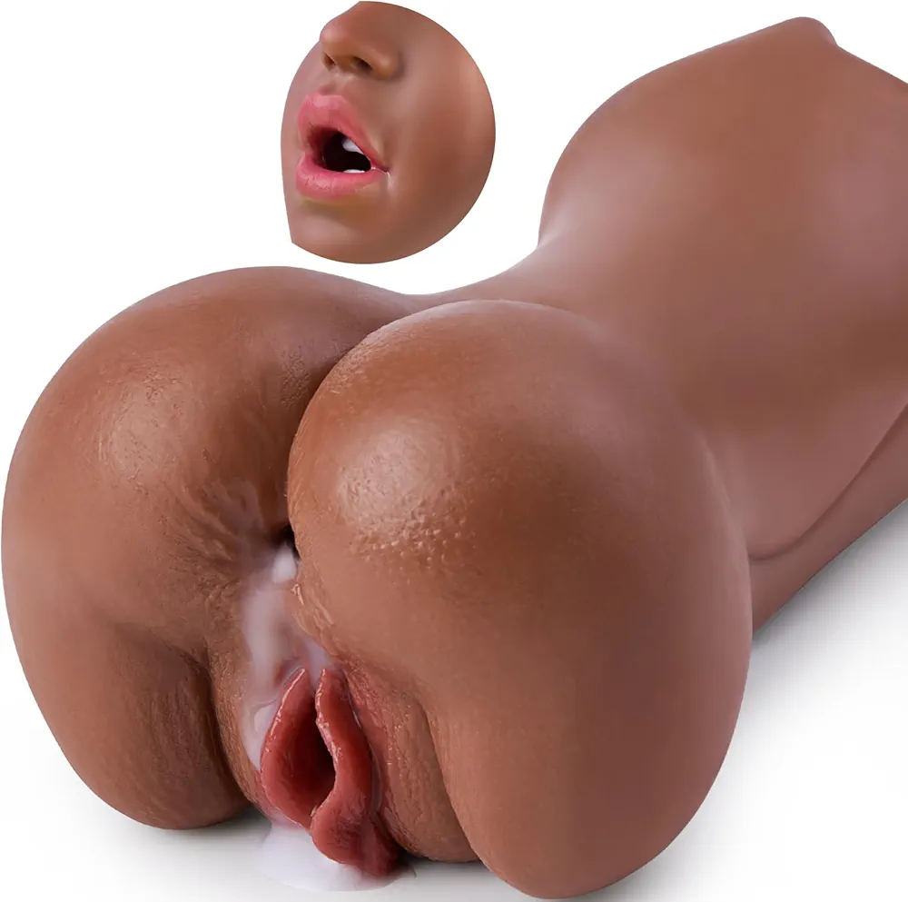 3 in 1 Pocket Pussy Ass Male Masturbator Oral Sex Toy, Male Penis Stroker with Realistic Textured Mouth Vagina & Round Tight ass & Anal, Pocket Pussies Blowjob Adult Sex Toys for Men Male Masturbation