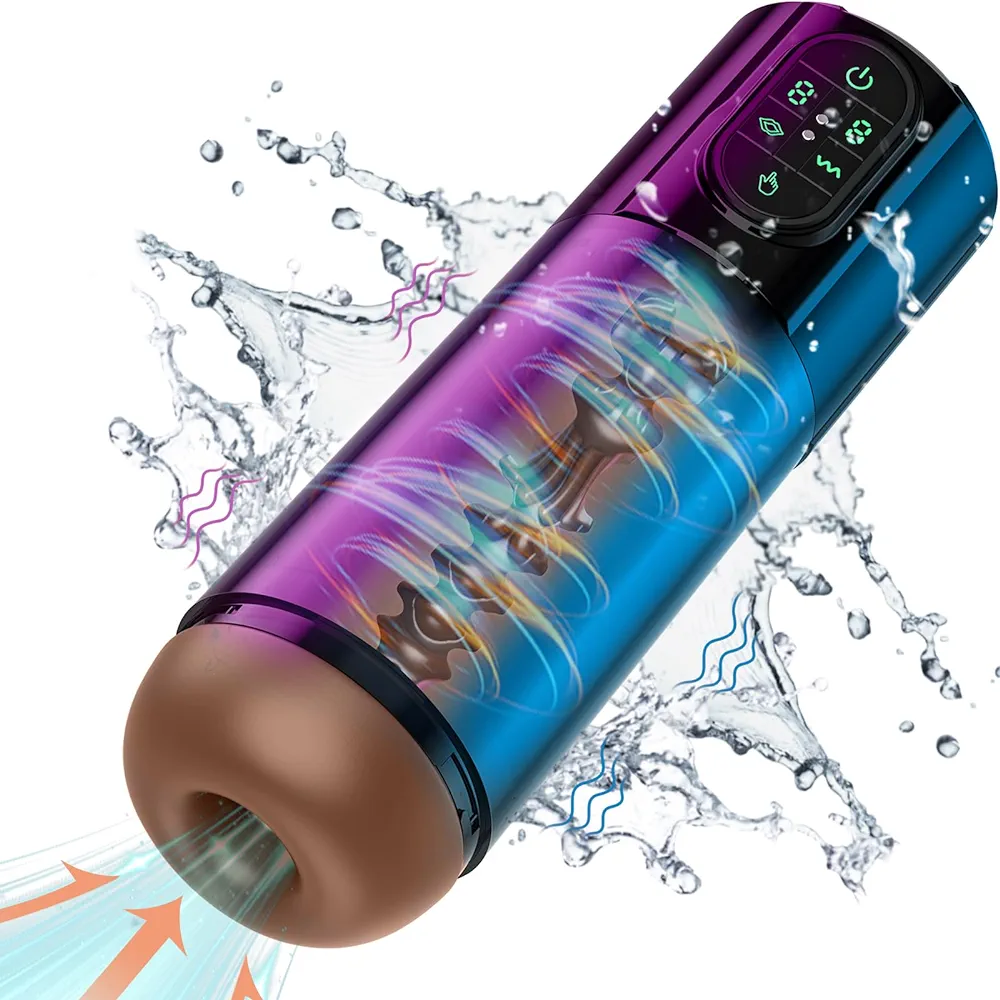 Automatic Male Masturbator, Waterproof Male Sex Toys Masturbators Cup with 9 Vibrating & Suction Modes for Penis Stimulation, Electric Pocket Pussy Male Stroker Adult Sex Toy for Men Penis Pump