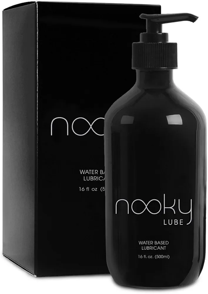 Personal Lubricant. Nooky Lube Natural Water Based Lubes for Men and Women. 16 Ounce. Made in USA (16 Fl Oz (Pack of 1))