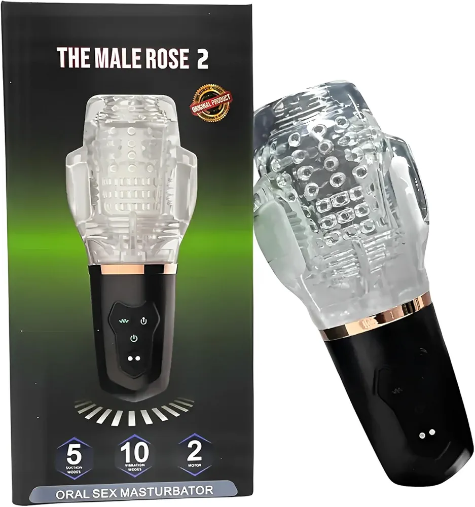 The Original Male Rose 2 Sex Toy - Ultimate Pleasure with Sucking Male Masturbation Penis Vibrator - Masturbators Pocket Pussy for Pleasure - Male Masturbater Blowjob Toy - Male Sex Toy