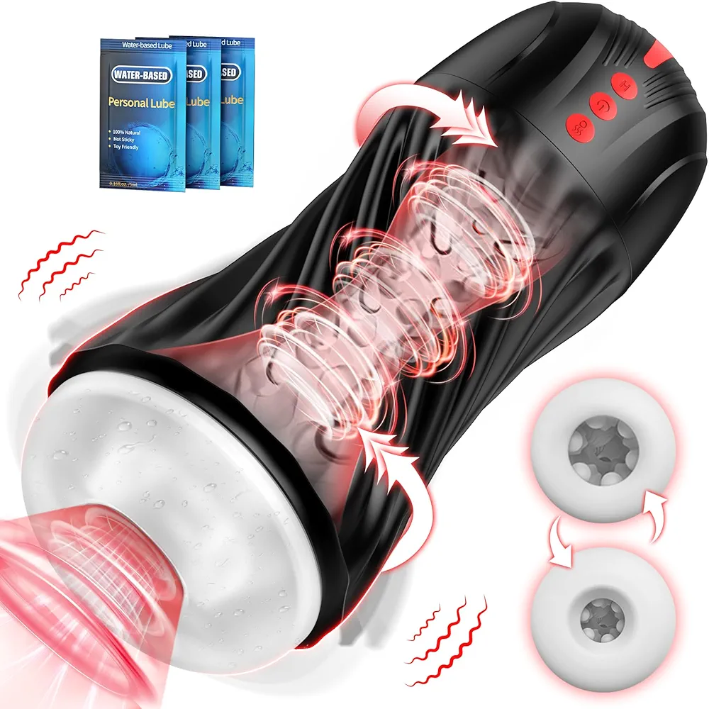 Automatic Male Masturbator Sex Toys for Men - ACUMUM Male Mastusbator Blowjob with Spiral Shell, Male Stroker Sex Machine 5 Sucking & 10 Vibrating Mode, Male Sex Toy Pocket Pussy Male Masterbater