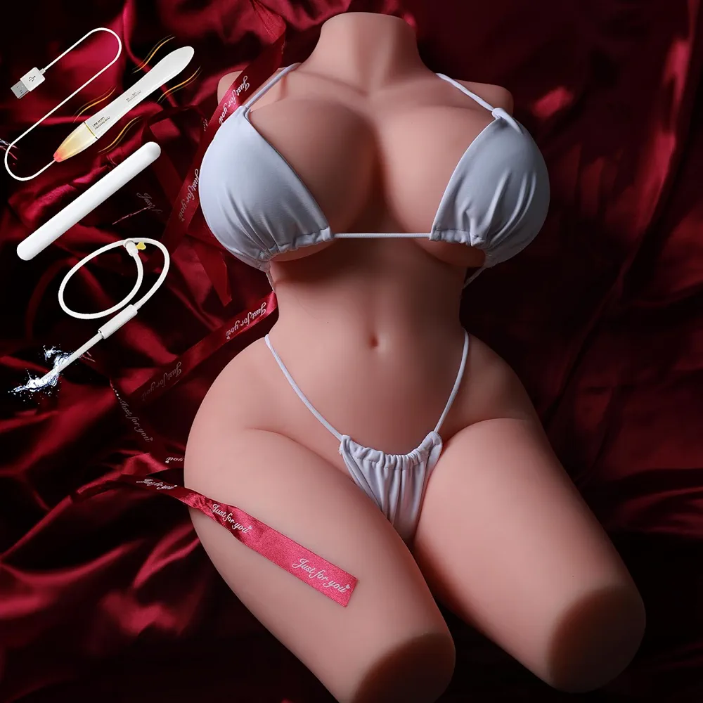 Full Size Lifelike Sex Doll,36LB Life Size Sex Dolls Torso for Men,Big Boobs Butt Pussy Ass,Realistic Full Body Pocket Pussy Male Toys for Vaginal Anal Breast Sex,Heating Rod,Washer Hose,Drying Stick