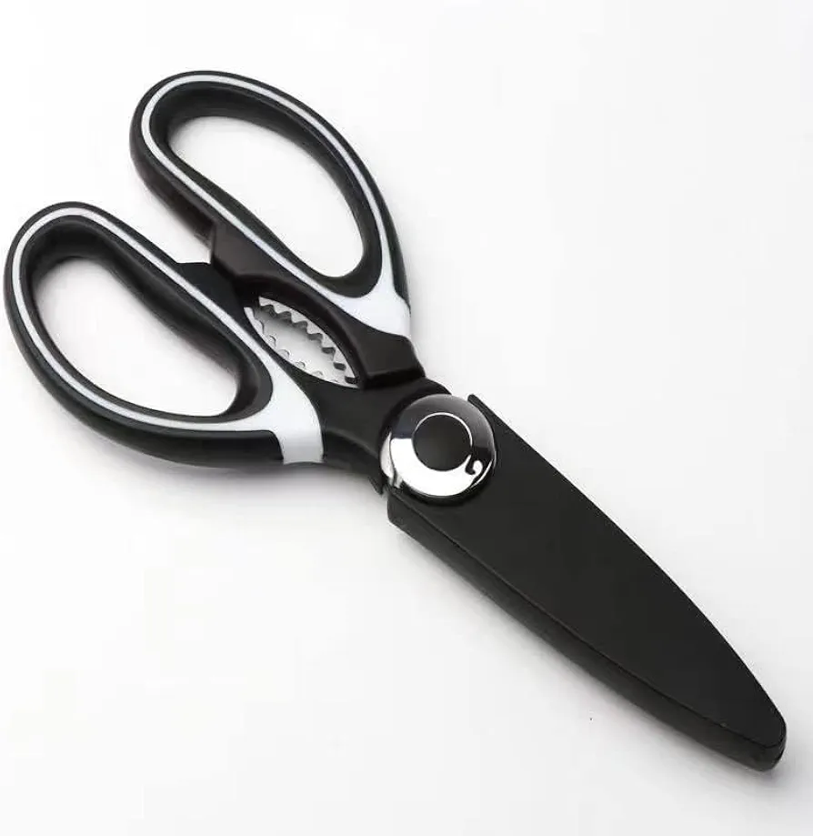 Kitchen Scissors Stainless Steel Sharp Blades - Multipurpose Kitchen Scissors Heavy Duty for Meat, Chicken, Fish, Vegetables, and Herbs – Bottle Opener