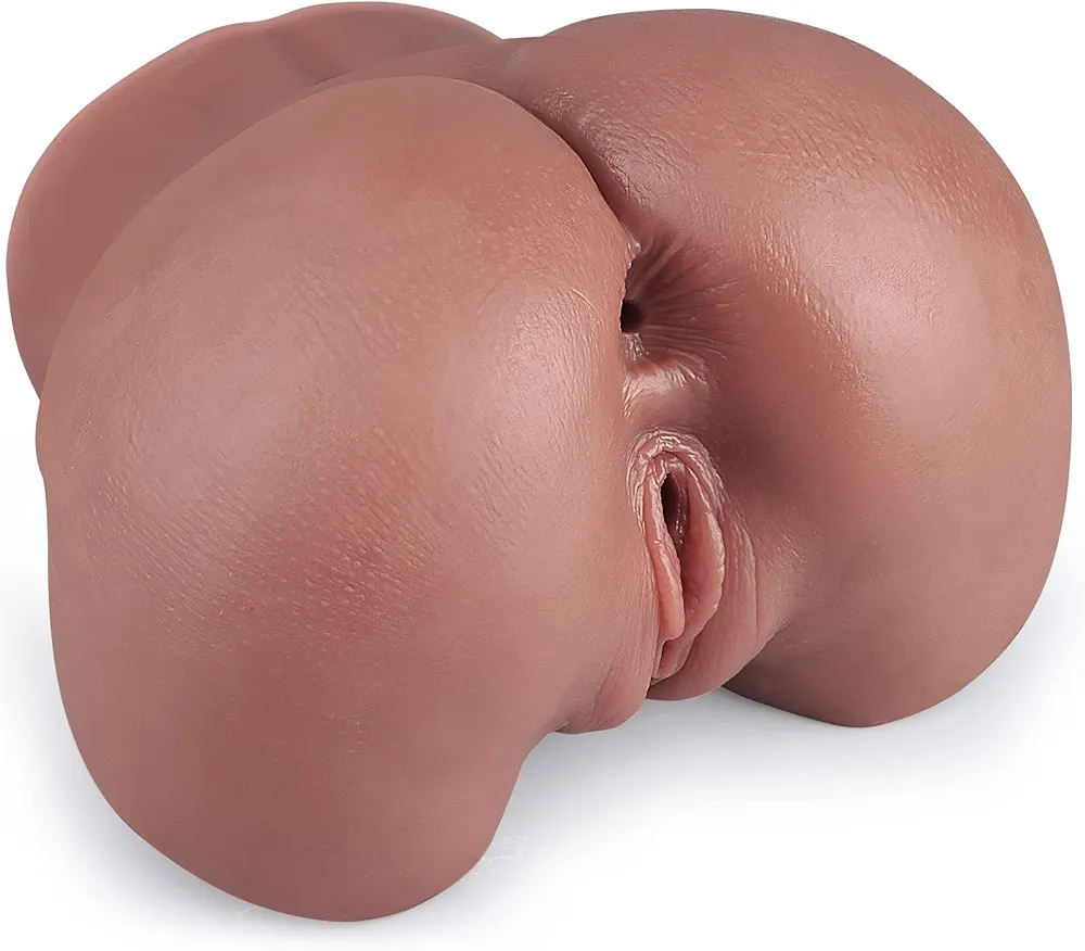 Sex Dolls Male Masturbator Sex Toys for Men, Adult Toy Fleshy Pocket Pussy with Vagina & Anal Dual Channel Female Torso Stroker, Brown Realistic Male Sex Toy Dolls Masturbators (7x6x4.6 inches,4.5lbs)