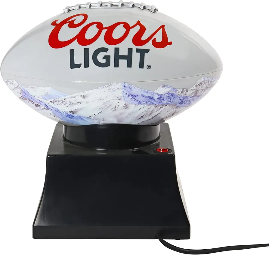 Coors Light Hot Air Popcorn Maker, Football Shaped Air Popper, with Serving Bowl, Kernel Measuring Cup, Butter Melter, Makes Healthy Snacks with No Oil or Microwave, for Movie Nights and Sports Fans