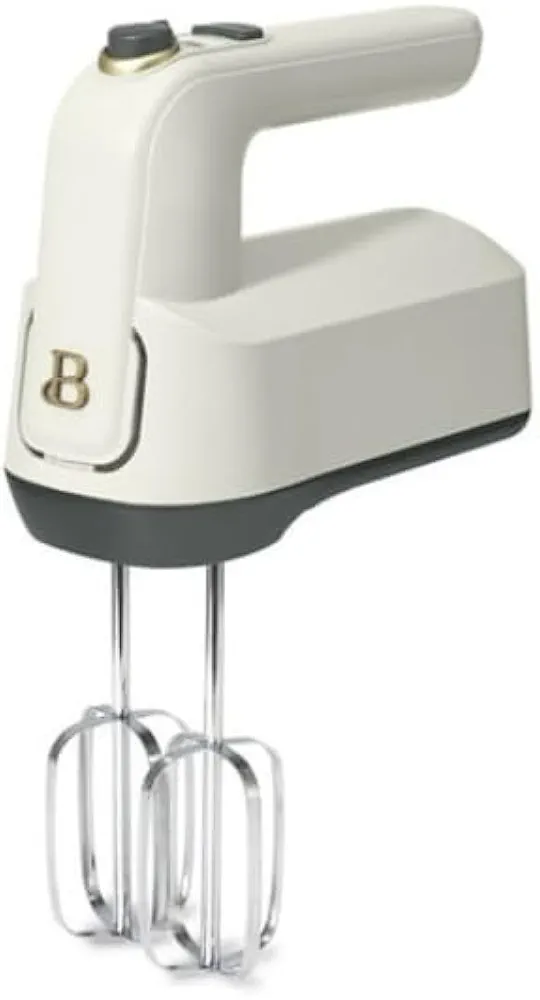 Beautiful 6-Speed Electric Hand Mixer, (White Icing) by Drew Barrymore