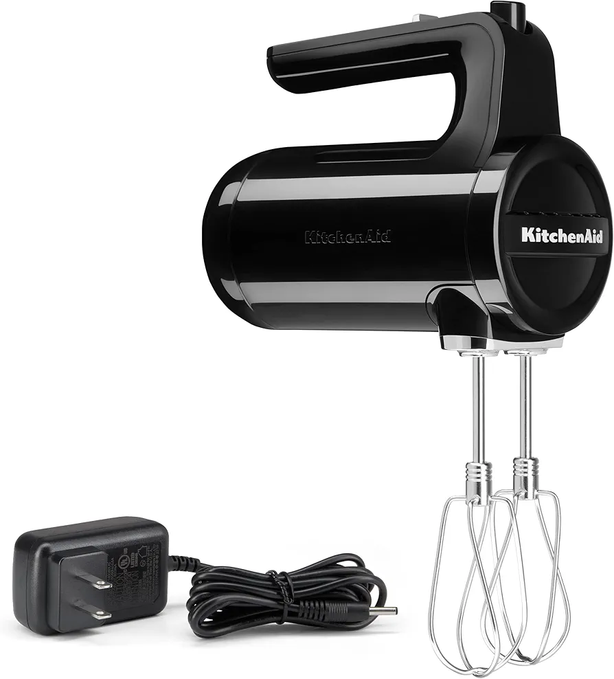 KitchenAid Cordless 7 Speed Hand Mixer - KHMB732| Onyx Black | 7.56 x 3.54 x 11.69 inches