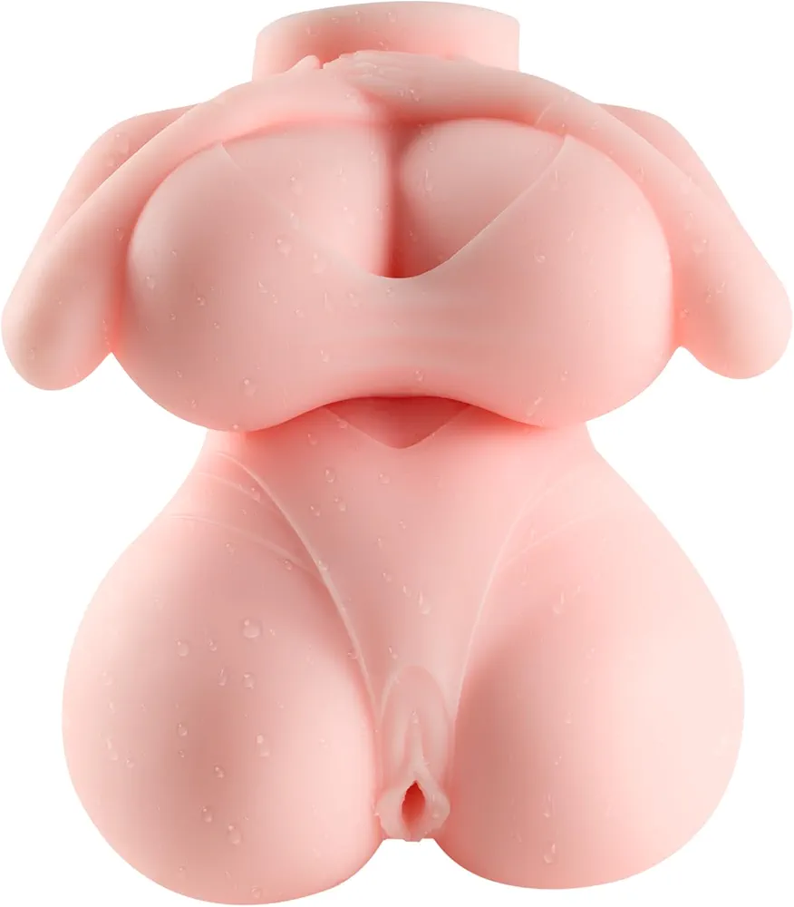 1.2LB Mini Sex Doll Male Masturbator, Female Torso Pocket Pussy Adult Love Doll with 3D Beads Realistic Vaginal Sex Toy Men,Small Sex Stroker for Men with Big Boobs Butt Soft Vagina Textured