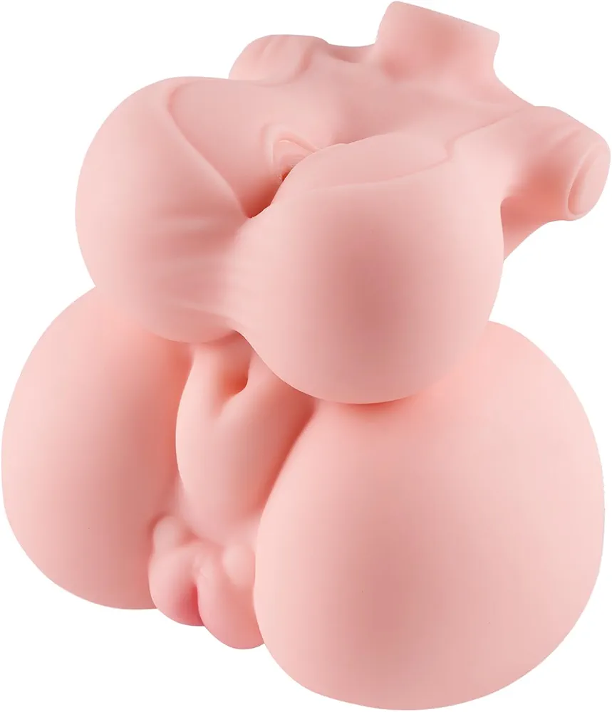 Sex Doll Male Masturbator, 3 in 1 Realistic Female Sex Doll with Penetrable Big Boobs Vagina Anal, 9LB Adult Sex Doll Torso for Male, Adult Toy Pocket Pussy for Men Pleasure (Flesh)