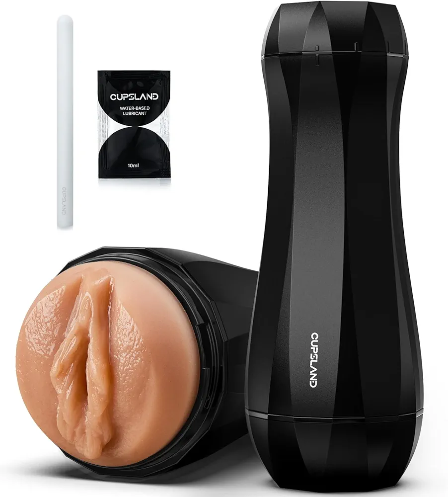 CUPSLAND Twirl Male Masturbator Cup for Men Orgasm，Man Masturbation Stroker with Lifelike Textured Vagina，Penis Training Masturbators Sex Toy for Men，Innovative Structure Male Stroker Male Sex Toy