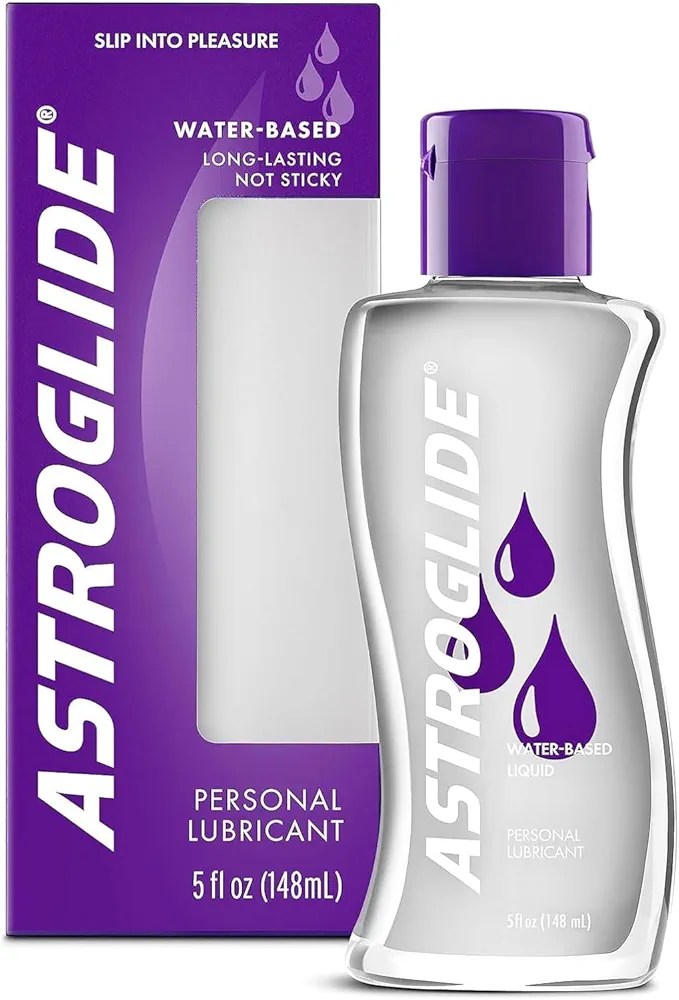 Astroglide Water Based Lube (5oz), Liquid Personal Lubricant, Sex Lube, Long-Lasting for Men, Women and Couples, Safe for Toys