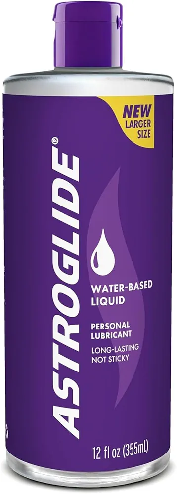 Astroglide Water Based Lube (12 Fl Oz), Liquid Personal Lubricant, Long-Lasting Sex Lube for Men, Women and Couples, Safe for Toys, Value Size