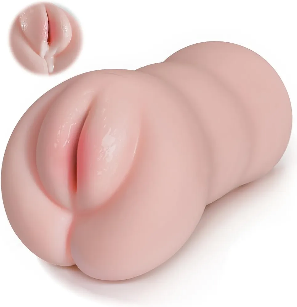 Realistic Pocket Pussy Male Masturbators Virgin Vagina Sex Toys, Male Stroker with Realistic Textured Pocket Vagina Pussy & Tight Labia Ass, Realistic Tight Toy Sex Doll for Adult Men Masturbation Sex