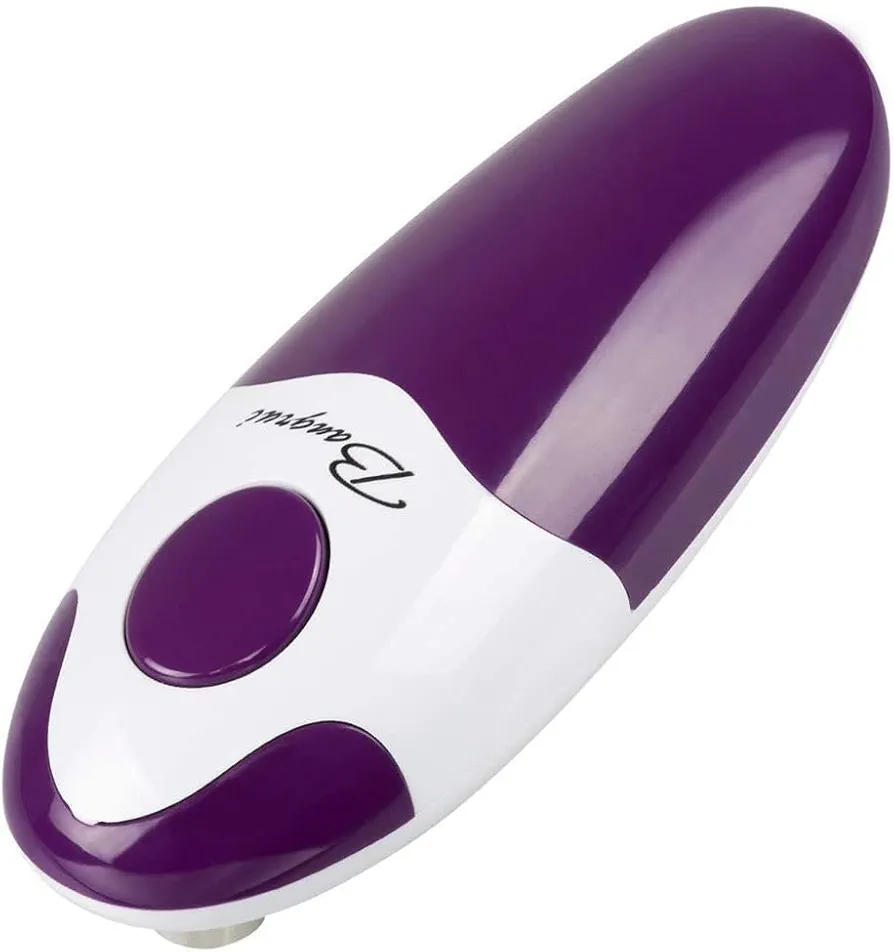 Kitchen Automatic Safety Cordless One Tin Opener&Bangrui Professional Electric Opener.One-touch switch .Smooth can edge.Being friendly to left-hander and arthritics!(Purple)