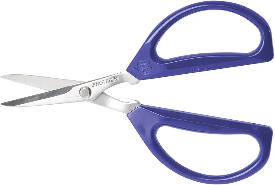 Joyce Chen Original Unlimited Kitchen Scissors All Purpose Dishwasher Safe Kitchen Shears With Comfortable Handles, Blue