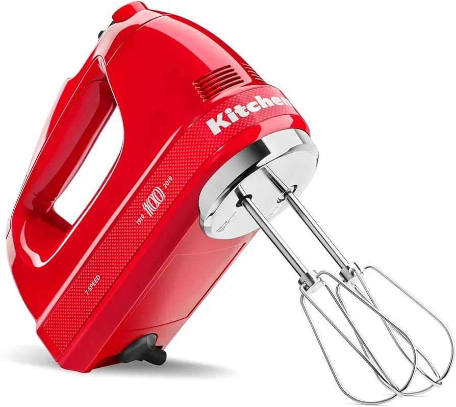 KitchenAid KHM7210QHSD 100 Year Limited Edition Queen of Hearts Hand Mixer, 7 Speed, Passion Red