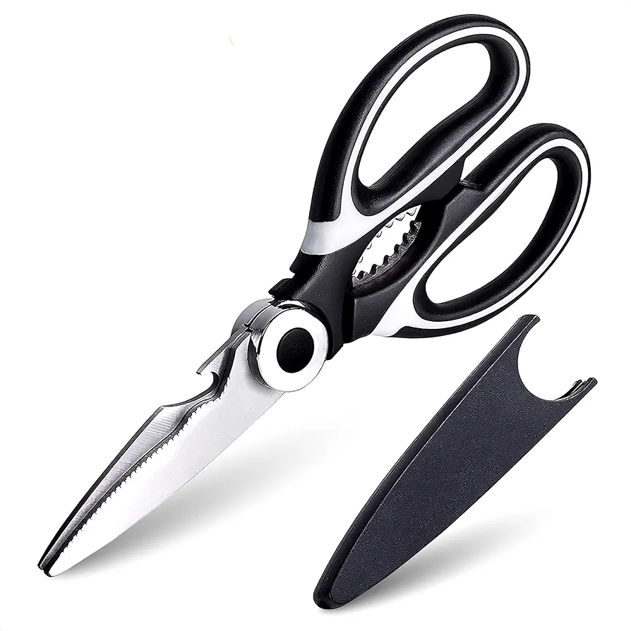 Kitchen Scissors All Purpose with Cover - Kitchen Scissors for Food Utility Scissors All Purpose Heavy Duty Kitchen Scissors - Kitchen Shears for Food Heavy Duty Scissors Poultry Shears for Fish Meat